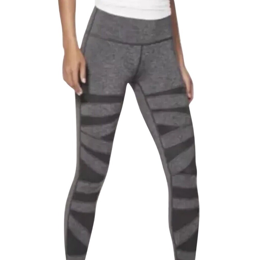 Lululemon Wunder Under Special Edition Leggings Womens 6‎ Heather Gray Tech Mesh